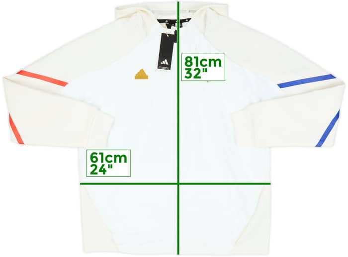 2023-24 Lyon adidas Pre-Match Hooded Track Jacket (XL)