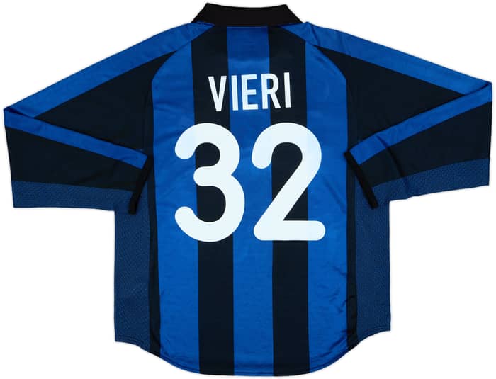 2001-02 Inter Milan Home L/S Shirt Vieri #32 - 8/10 - (L)