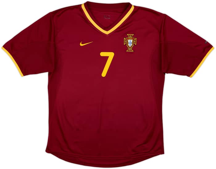 2000-02 Portugal Home Shirt Figo #7 - 8/10 - (XL.Boys)