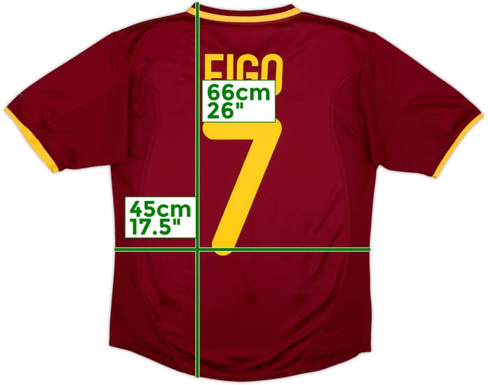 2000-02 Portugal Home Shirt Figo #7 - 8/10 - (XL.Boys)