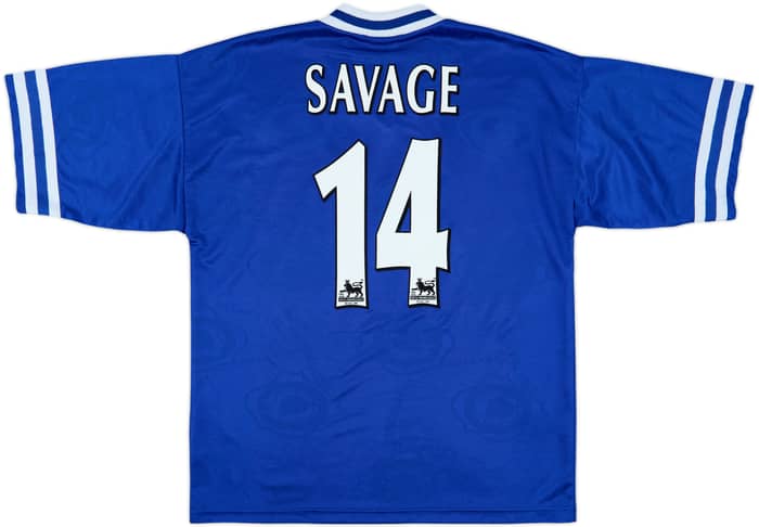 1996-98 Leicester Home Shirt Savage #14 - 7/10 - (XL)