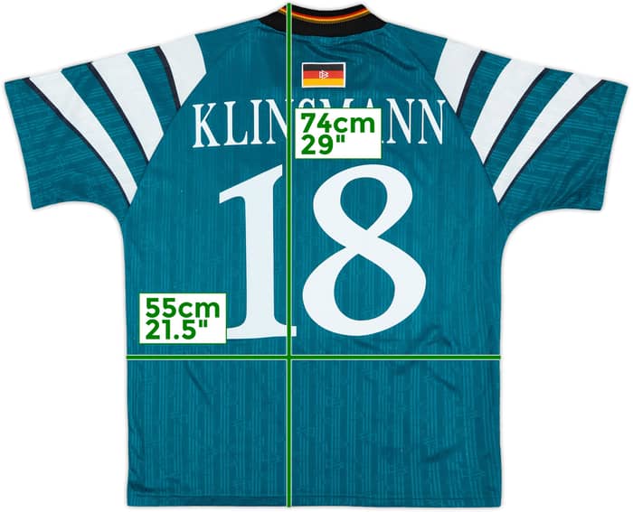 1996-98 Germany Away Shirt Klinsmann #18 - 6/10 - (M)