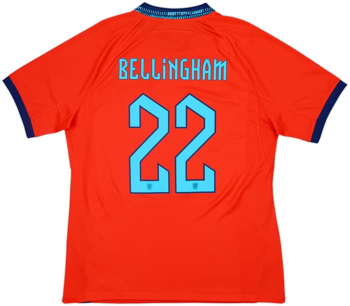 2022-23 England Away Shirt Bellingham #22 - 9/10 - (L)