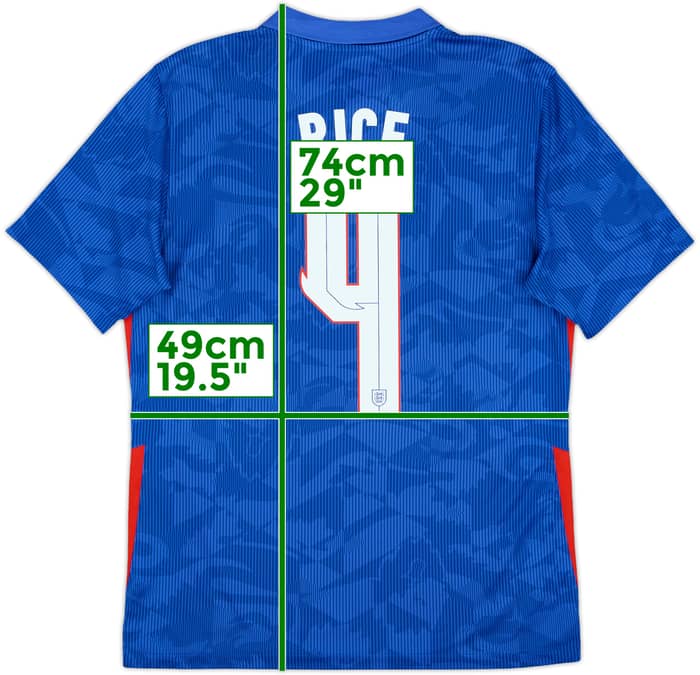 2020-21 England Away Shirt Rice #4 - 10/10 - (M)