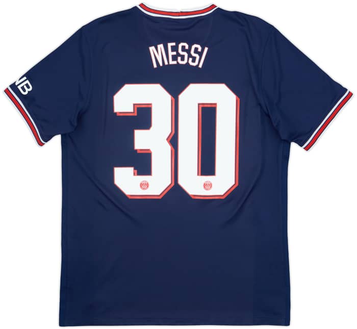 2021-22 Paris Saint-Germain Home Shirt Messi #30 - 7/10 - (L)