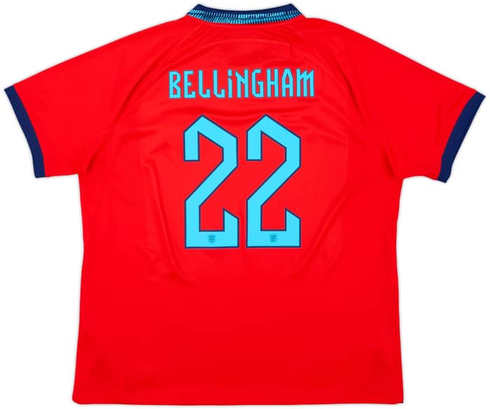 2022-23 England Away Shirt Bellingham #22 - 8/10 - (XL)