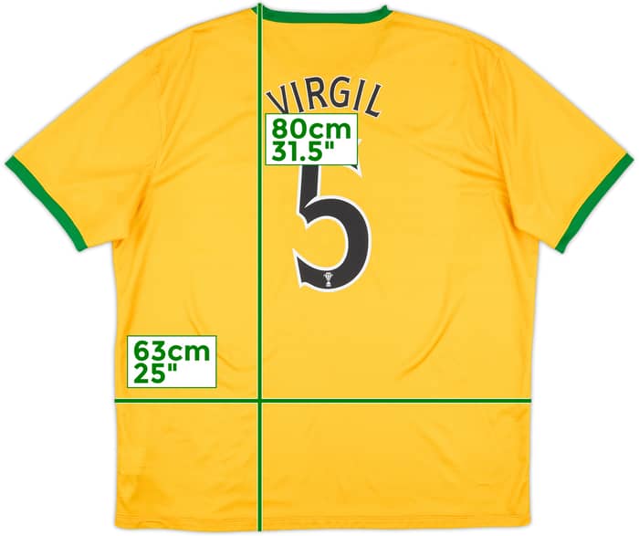 2013-14 Celtic Away Shirt Virgil #5 - 8/10 - (XXL)