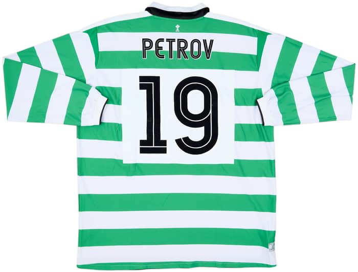 2004-05 Celtic Home L/S Shirt Petrov #19 - 8/10 - (XXL)