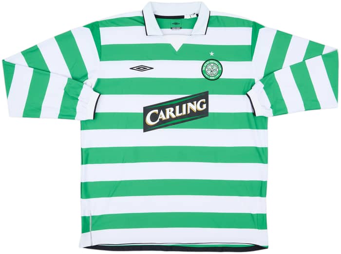 2004-05 Celtic Home L/S Shirt Petrov #19 - 8/10 - (XXL)