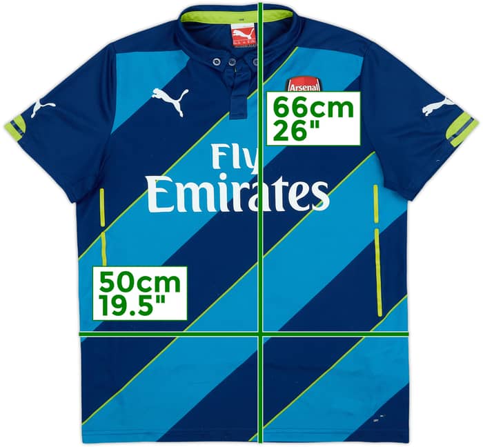 2014-15 Arsenal Third Shirt - 8/10 - (XL.Boys)