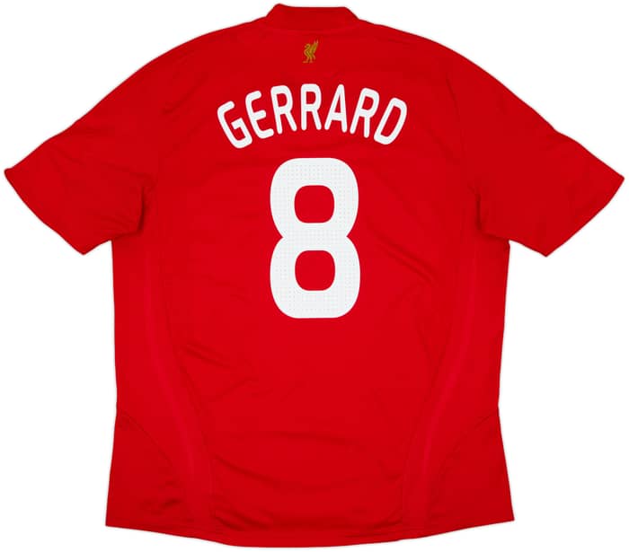 2008-10 Liverpool Home Shirt Gerrard #8 - 6/10 - (XL)