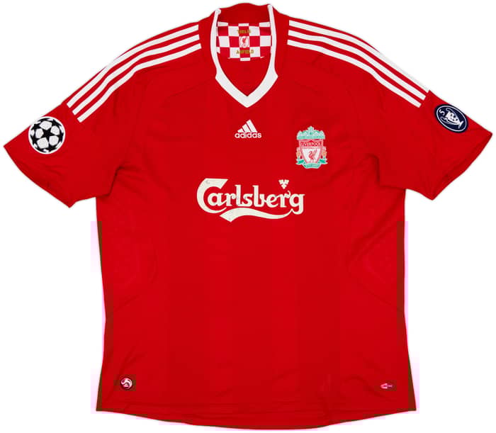 2008-10 Liverpool Home Shirt Gerrard #8 - 6/10 - (XL)