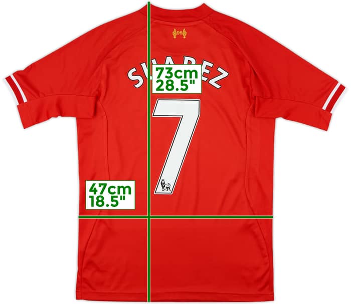 2013-14 Liverpool Home Shirt Suarez #7 - 7/10 - (S)
