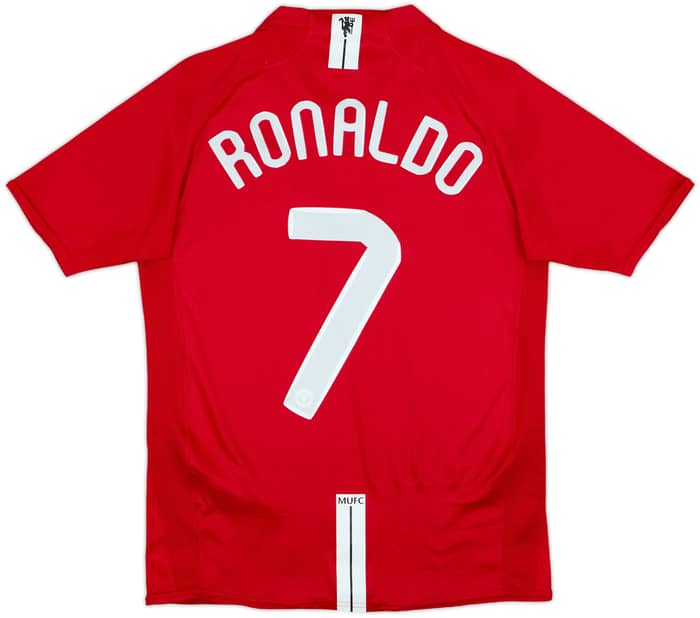 2007-09 Manchester United Home Shirt Ronaldo #7 - 8/10 - (XL.Boys)