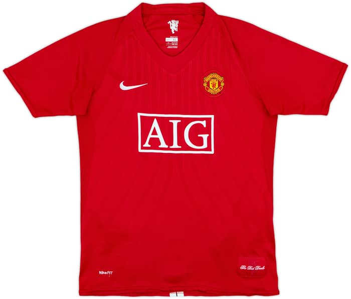 2007-09 Manchester United Home Shirt Ronaldo #7 - 8/10 - (XL.Boys)