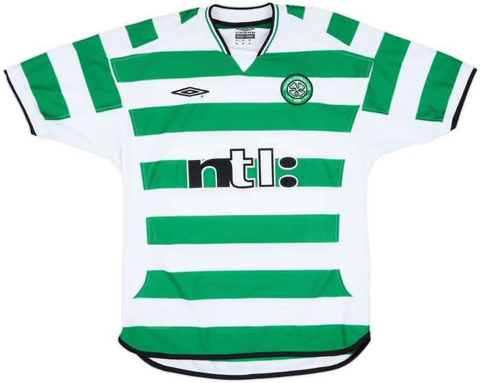 2001-03 Celtic Home Shirt Larsson #7 - 8/10 - (M)