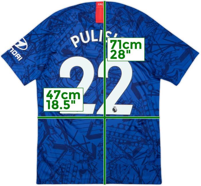 2019-20 Chelsea Home Shirt Pulisic #22 - 8/10 - (M)