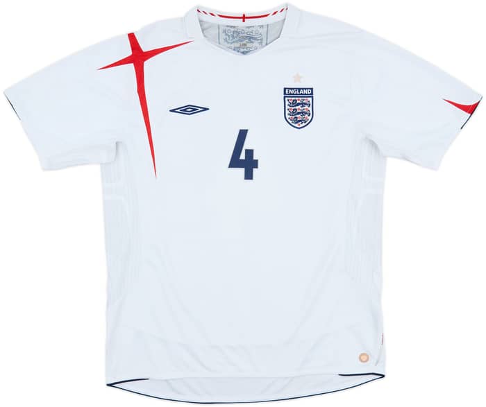 2005-07 England Home Shirt Gerrard #4 - 6/10 - (XL)