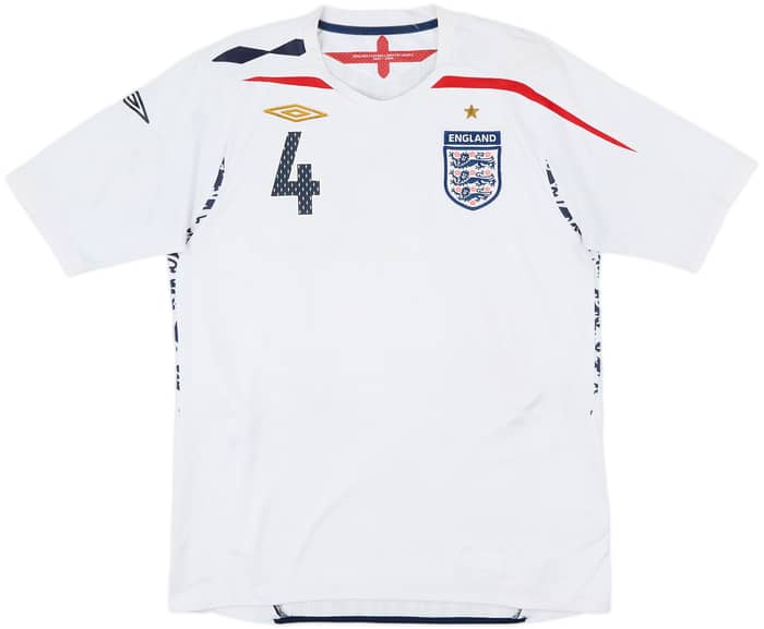 2007-09 England Home Shirt Gerrard #4 - 7/10 - (M)