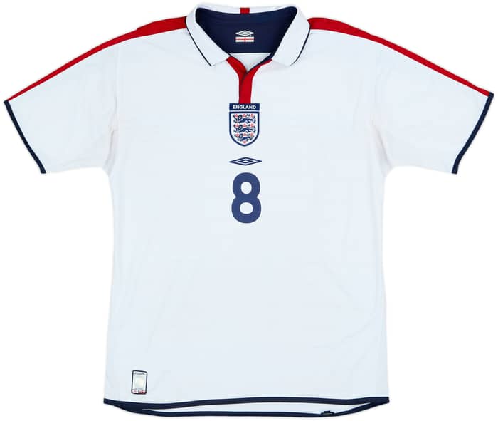 2003-05 England Home Shirt Scholes #8 - 6/10 - (L)