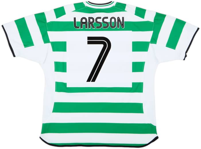 2001-03 Celtic Home Shirt Larsson #7 - 8/10 - (XL)