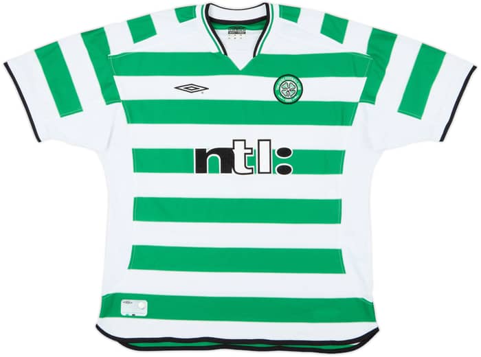 2001-03 Celtic Home Shirt Larsson #7 - 8/10 - (XL)
