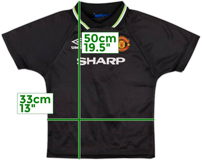 1998-99 Manchester United Third Shirt #7 (Beckham) - 8/10 - (6-7 Years)