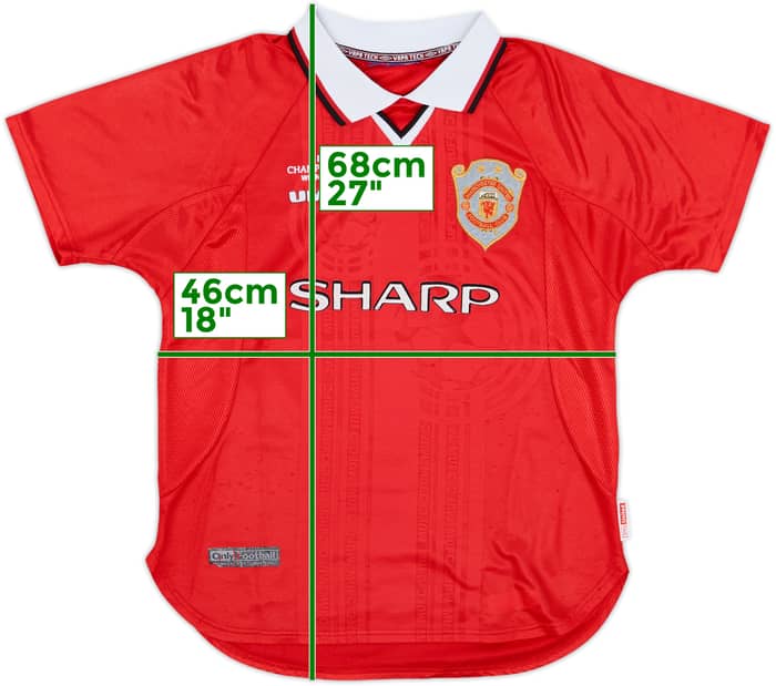 1999-00 Manchester United 'CL Winners' Shirt - 7/10 - (M.Boys)