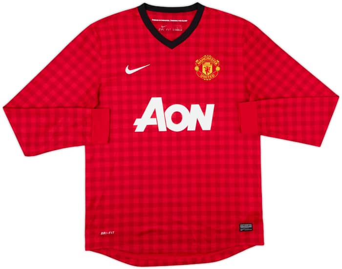 2012-13 Manchester United Home L/S Shirt Valencia #25 - 5/10 - (M)