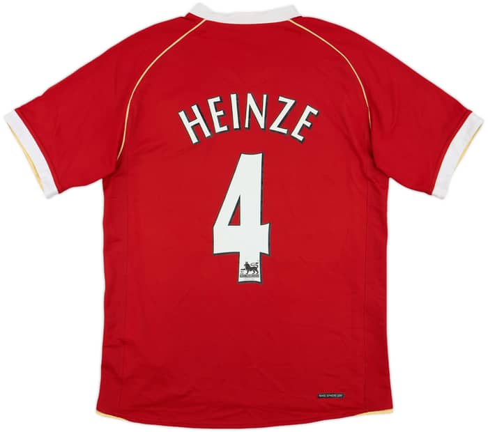 2006-07 Manchester United Home Shirt Heinze #4 - 7/10 - (S)