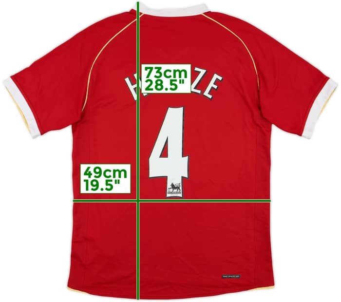 2006-07 Manchester United Home Shirt Heinze #4 - 7/10 - (S)