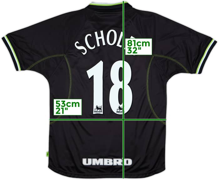 1998-99 Manchester United Third Shirt Scholes #18 - 8/10 - (M)