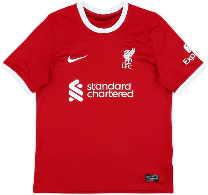 2023-24 Liverpool Home Shirt - 9/10 - (L.Boys)