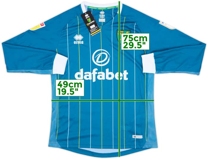 2020-21 Norwich City Away L/S Shirt (S)