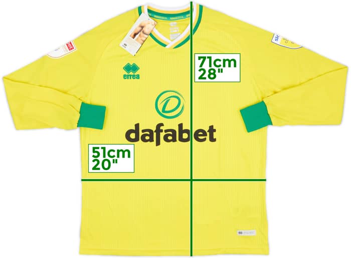 2020-21 Norwich City Home L/S Shirt (S)
