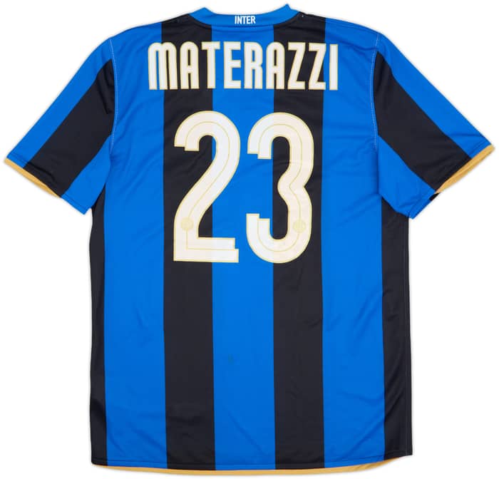 2008-09 Inter Milan Home Shirt Materazzi #24 (M)