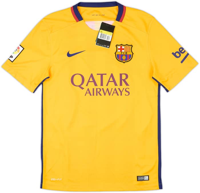 2015-16 Barcelona Away Shirt Suarez #9 (S)