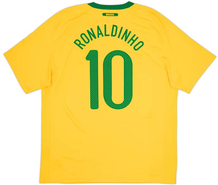 2010-11 Brazil Home Shirt Ronaldinho #10 (XL)