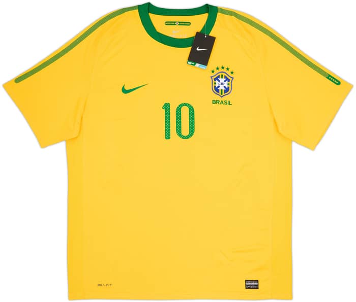 2010-11 Brazil Home Shirt Ronaldinho #10 (XL)