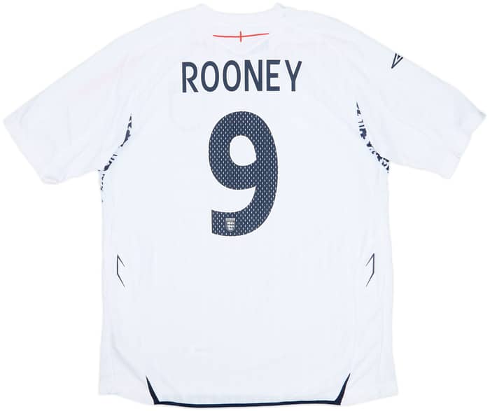2007-09 England Home Shirt Rooney #9 (XL)