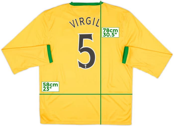 2013-14 Celtic Away L/S Shirt Virgil #5 (XL)