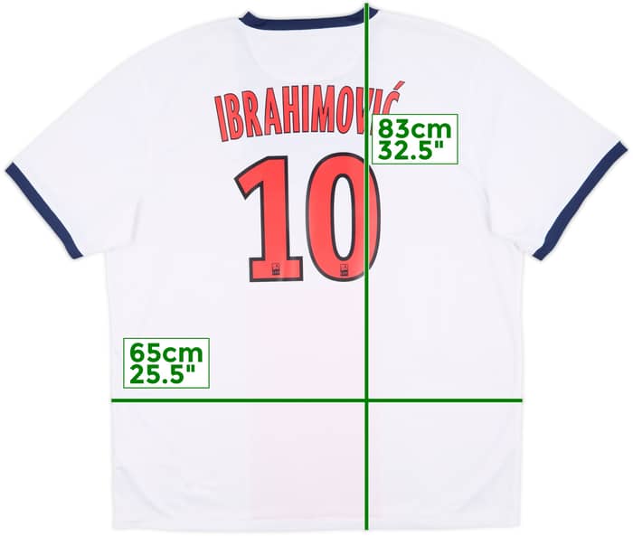 2013-14 Paris Saint-Germain Away Shirt Ibrahimovic #10 (XXL)