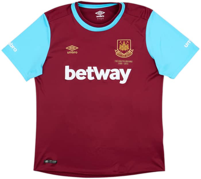 2015-16 West Ham 'Boleyn' Home Shirt Noble #16 - 6/10 - (L)