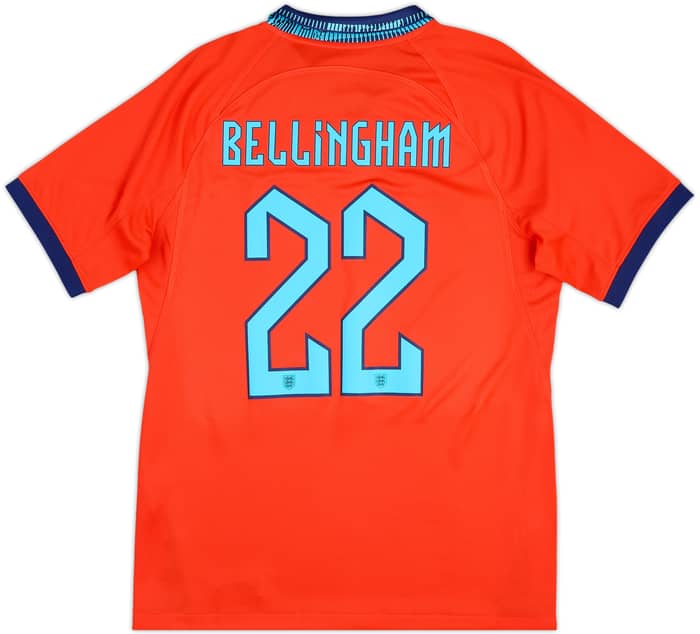 2022-23 England Away Shirt Bellingham #22 - 8/10 - (M)