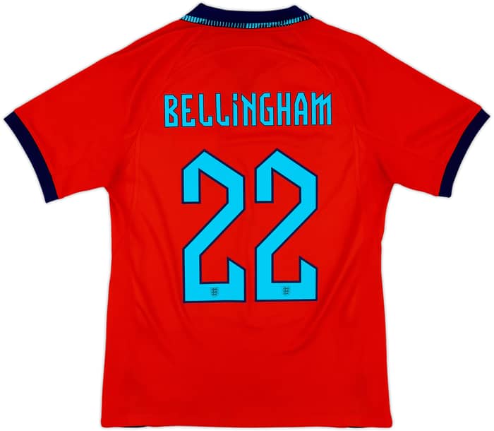 2022-23 England Away Shirt Bellingham #22 - 8/10 - (S)