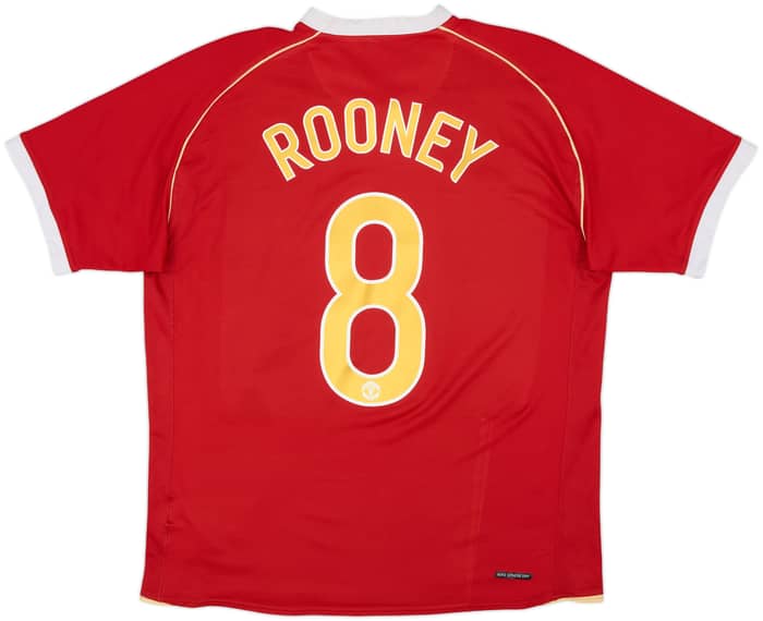 2006-07 Manchester United Home Shirt Rooney #8 - 6/10 - (L)