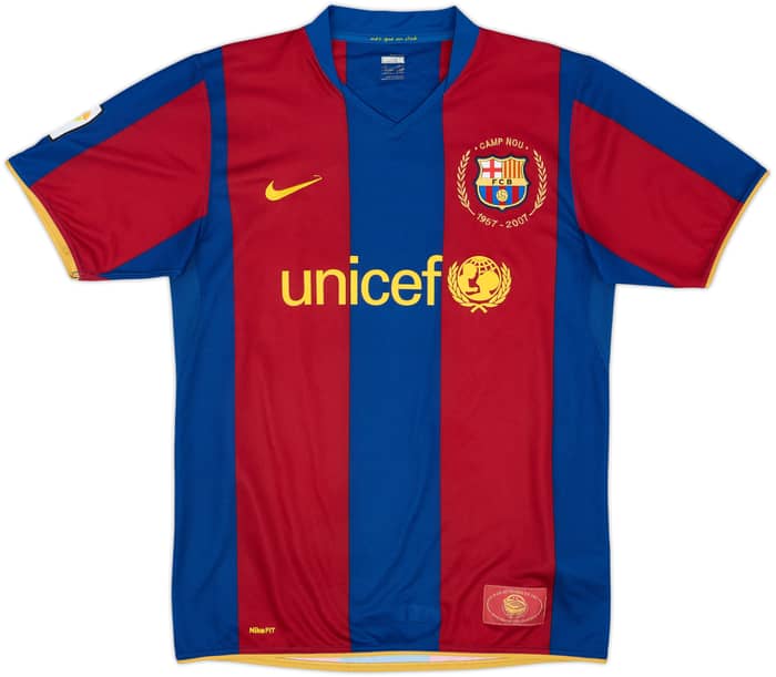2007-08 Barcelona Home Shirt Ronaldinho #10 - 9/10 - (M)