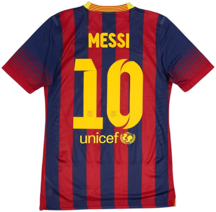 2013-14 Barcelona Authentic Home Shirt Messi #10 - 8/10 - (M)
