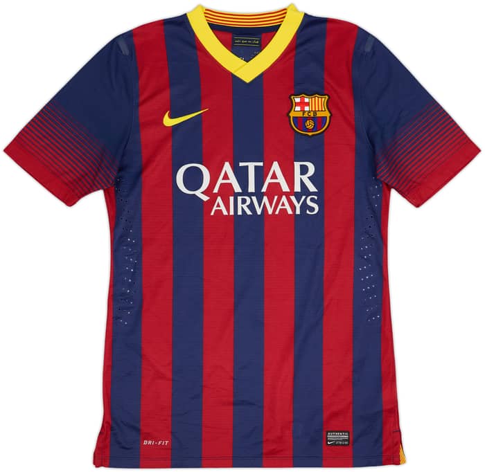 2013-14 Barcelona Authentic Home Shirt Messi #10 - 8/10 - (M)