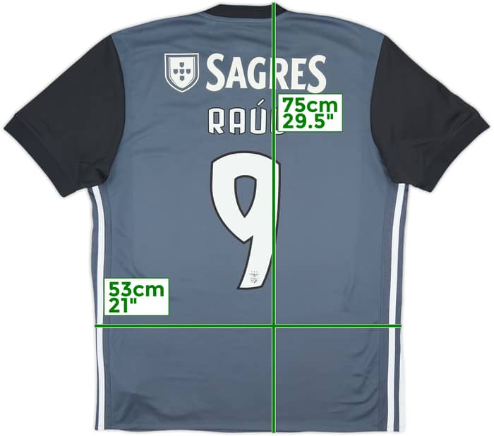 2017-18 Benfica Away Shirt Raul #9 - 8/10 - (L)